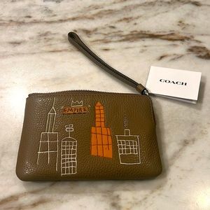 NEW Coach X Jean Michel Basquiat Corner Zip Wristlet